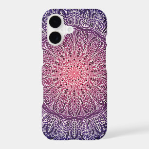 White Mandala on Purple Background