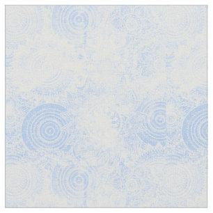 White mandalas Collection blue design Fabric
