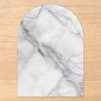 White Marble Acrylic Invitations