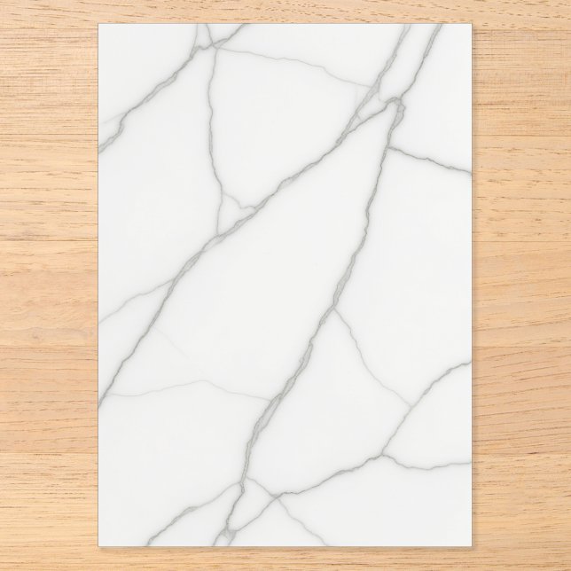 White Marble Acrylic Invitations (Front)