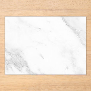 White Marble Acrylic Invitations