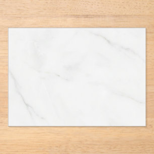 White Marble Acrylic Invitations