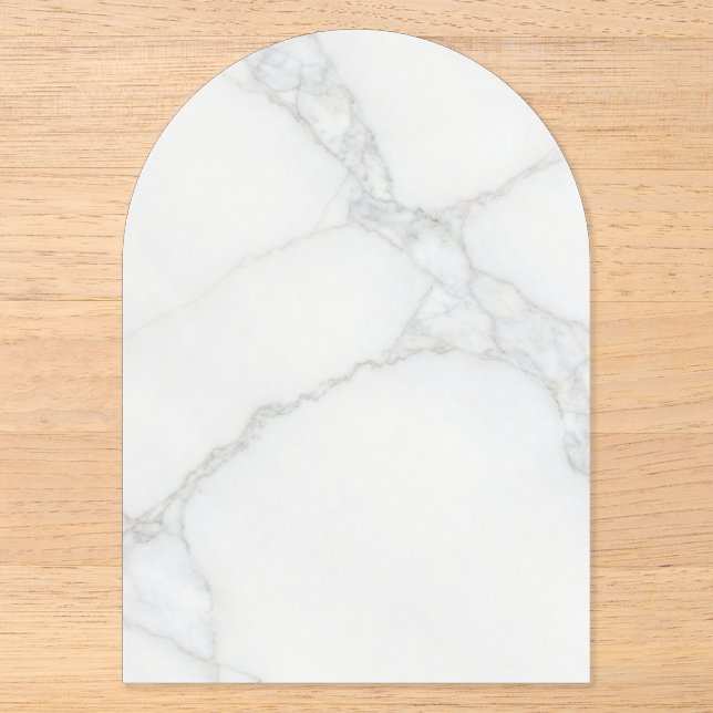White Marble Acrylic Invitations (Front)