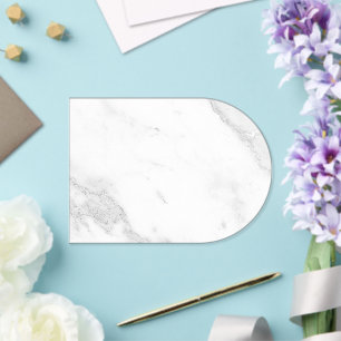 White Marble Acrylic Invitations