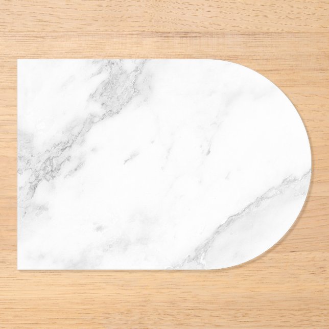 White Marble Acrylic Invitations (Front)