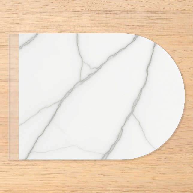 White Marble Acrylic Invitations (Front)