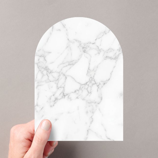 White Marble Acrylic Invitations (Insitu (Handheld))