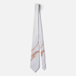 White Marble and Gold Accent Elegant Luxury Tie