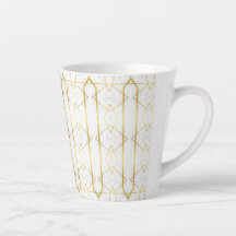 White Marble and Gold Geometric pattern