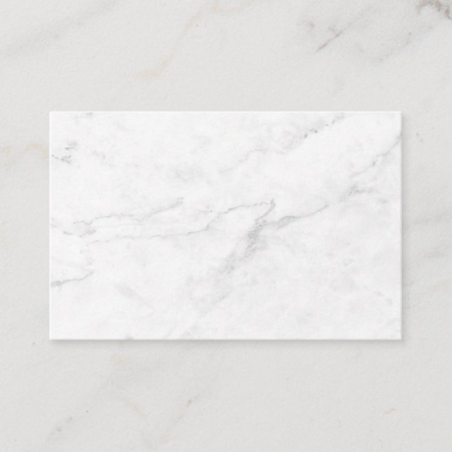  White Marble Appointment Card (Front)