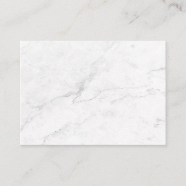 White Marble Appointment Card (Front)