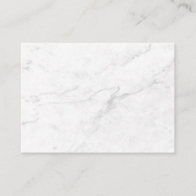  White Marble Appointment Card (Front)