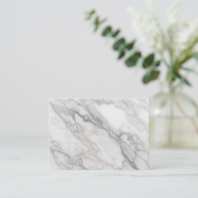 White Marble Appointment Card (Standing Front)