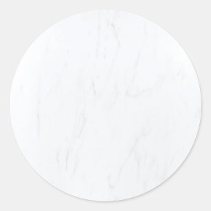 White Marble Blank Template Modern Elegant Classic Round Sticker