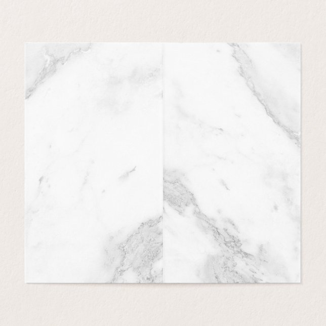 White Marble Business Card (Inside Unfolded)