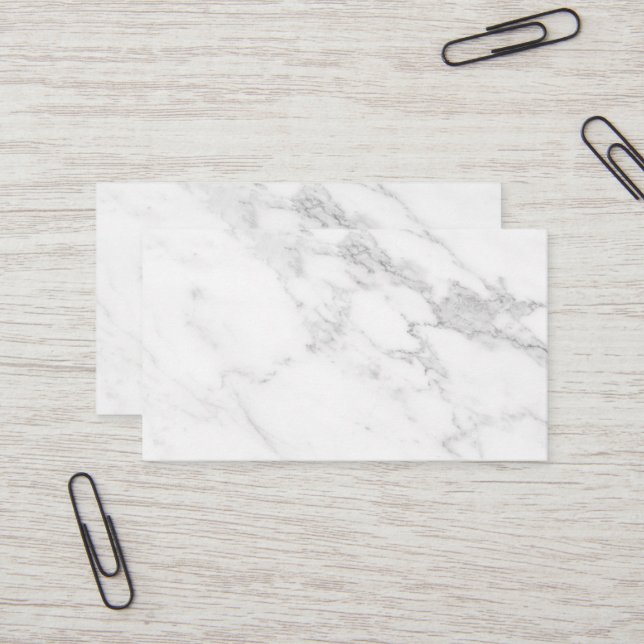 White Marble Business Card (Front/Back In Situ)