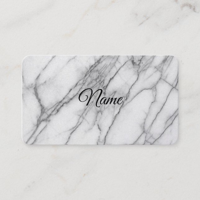 White Marble Business Card (Front)