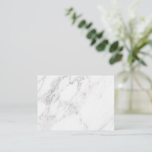 White Marble Calling Card (Standing Front)