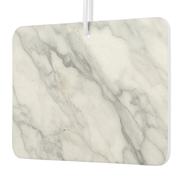 White Marble Car Air Freshener (Left)