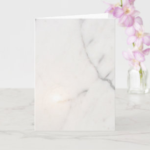 White marble card