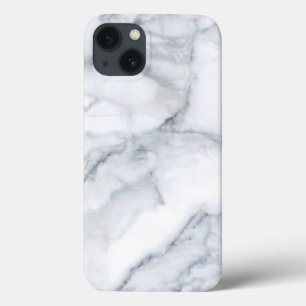 White Marble Carrara Calacatta Texture iPhone 13 Case