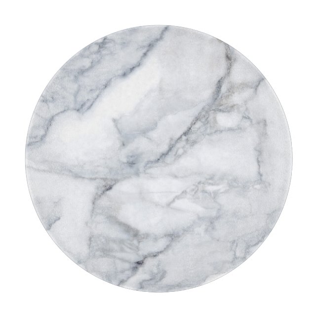 White Marble Carrara Calacatta Texture Cutting Board (Front)