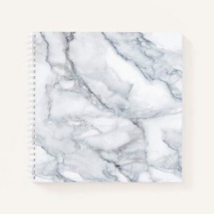 White Marble Carrara Calacatta Texture Notebook
