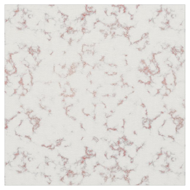 White Marble Carrara Rose Gold Glitter Texture Fabric (Close Up)