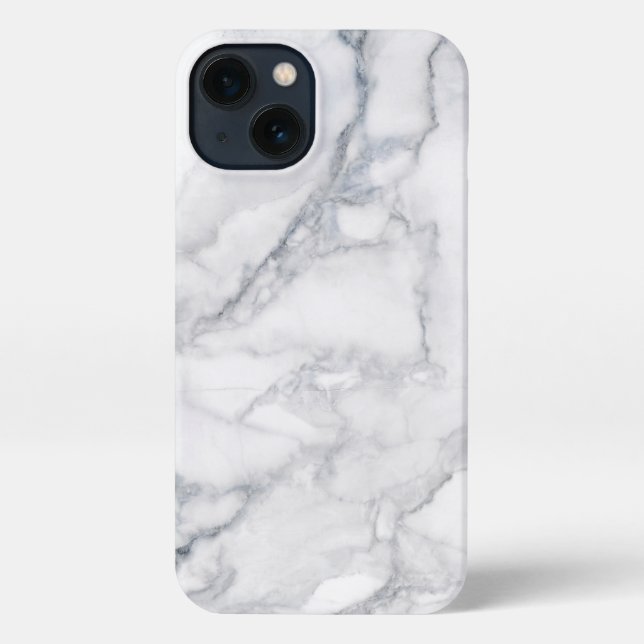 White Marble Carrara Texture iPhone Case (Back)