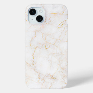 White Marble iPhone 15 Mini Case