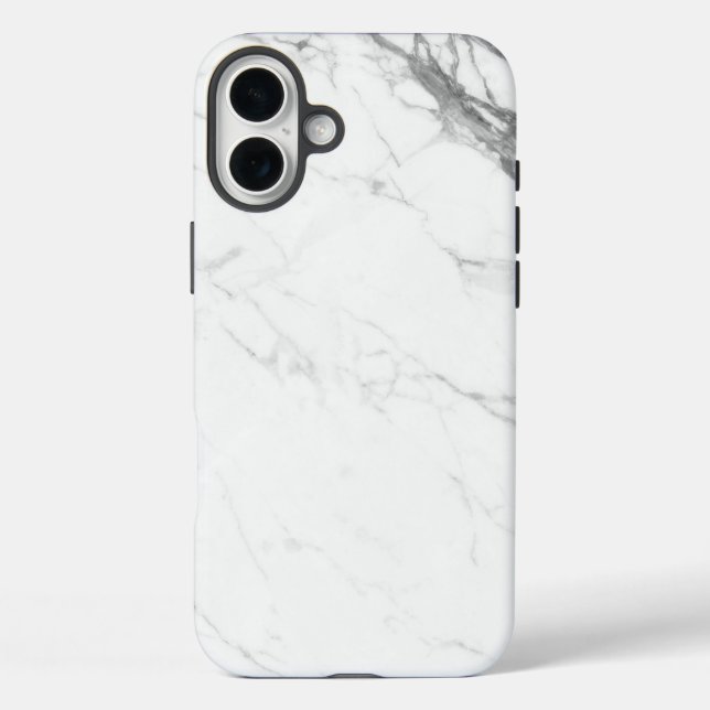 White Marble Case-Mate iPhone Case (Back)