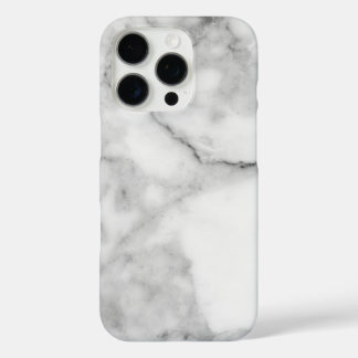 White Marble iPhone 16 Pro Case