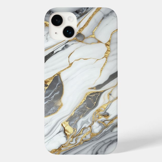 White Marble Case-Mate iPhone Case (Back)