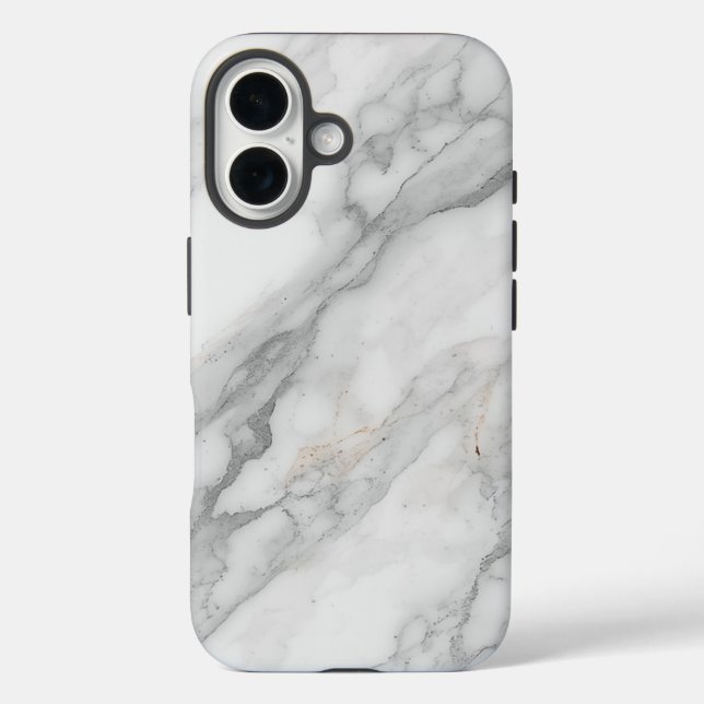White Marble Case-Mate iPhone Case (Back)