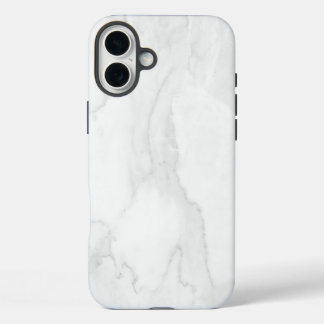 White Marble iPhone 16 Plus Case