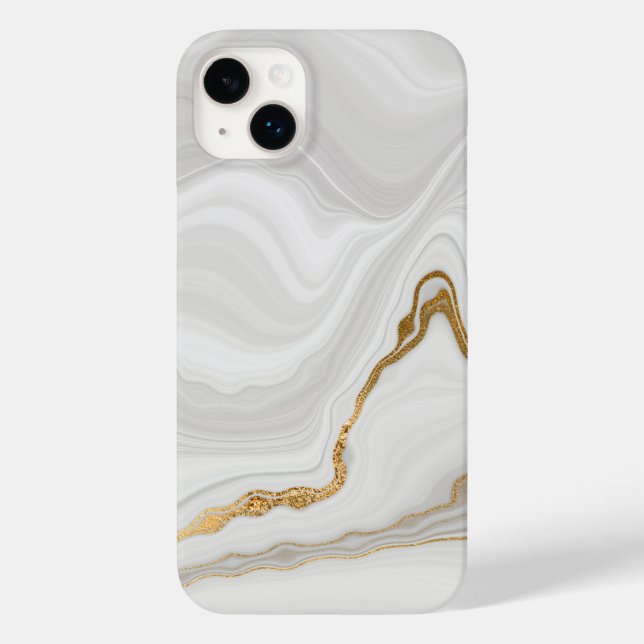 White Marble Case-Mate iPhone Case (Back)
