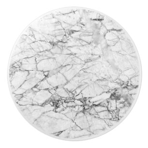 WHITE  MARBLE CERAMIC KNOB