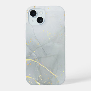 White Marble Chic Glitter iPhone 15 Case