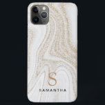 White marble chic gold glitter monogram Case-Mate iPhone case<br><div class="desc">White marble chic gold glitter monogram   iPhone 11 Pro Max Case</div>
