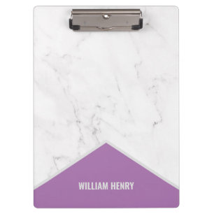 White Marble Clipboard for Stylish Organisation