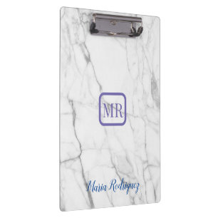 White Marble Clipboard for Stylish Organisation