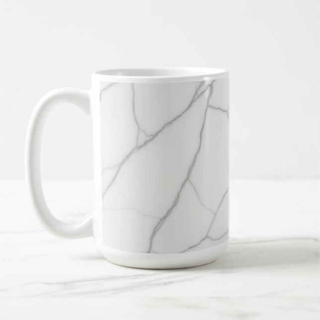 White Marble Coffee Mug (Left)