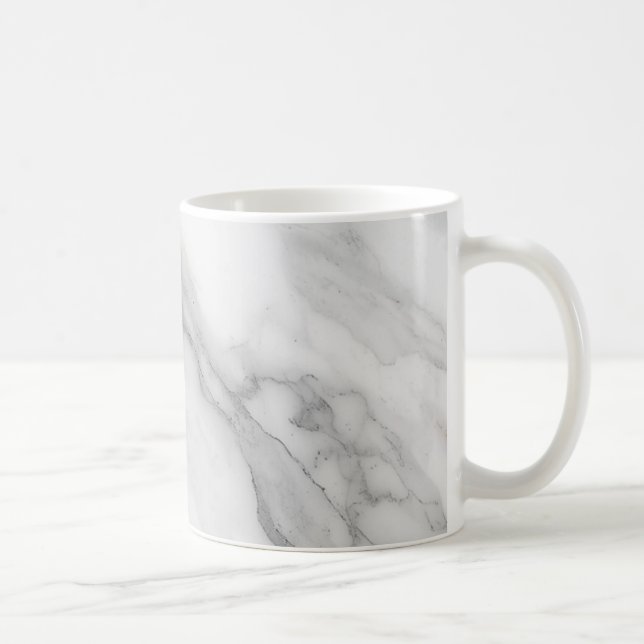 White Marble Coffee Mug (Right)