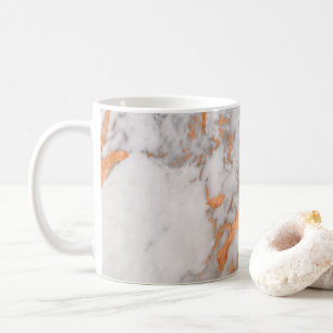 White Marble & Copper Cup