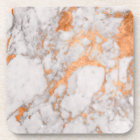 White Marble & Copper Melamine Plate