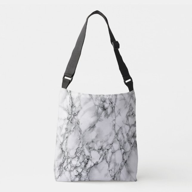 White Marble Crossbody Bag (Front)