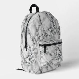 White Marble Design Backpack