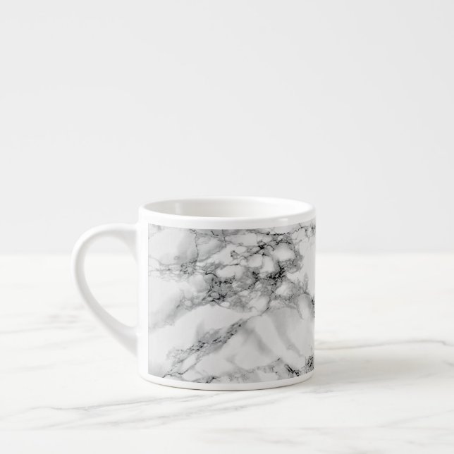 White Marble Espresso Cup (Left)