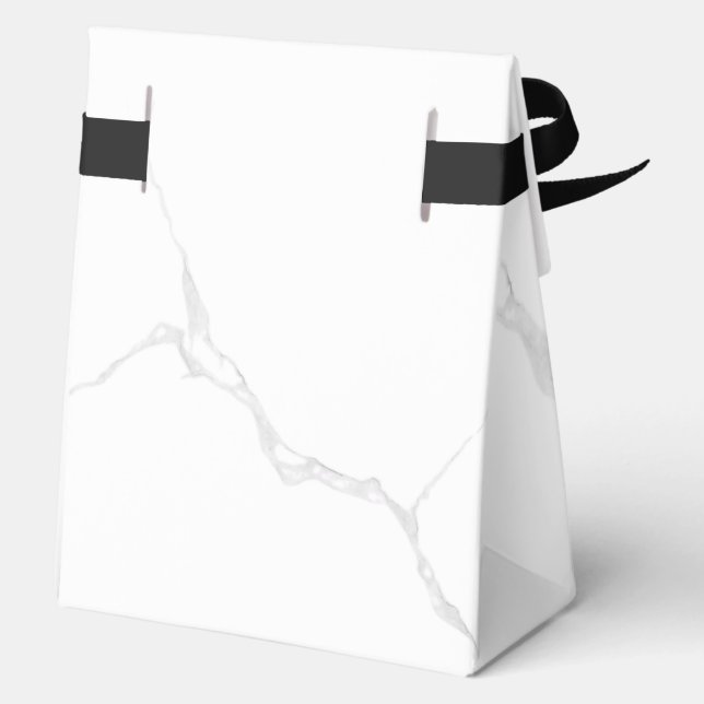 White Marble  Favour Box (Back)