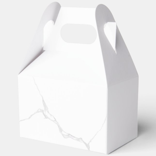 White Marble  Favour Box (Front)